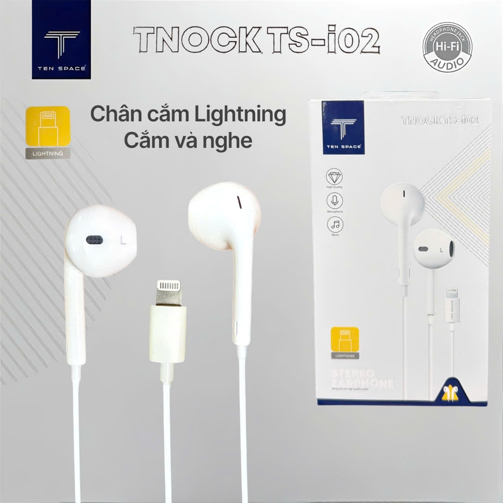 Tai nghe cắm dây TS-i02 núm cứng Jack LN âm thanh chất lượng Citycase