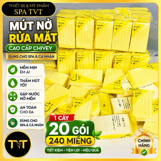 MỘT CÂY MÚT NỞ 240 MIẾNG CHÍNH HÃNG CHIVEY , MÚT RỬA MẶT MỀM MỊN DAI