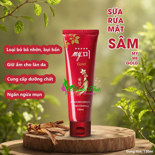 Sữa Rửa Mặt Sâm My Gold Red Ginseng Foam Cleanser 130ml - Dưỡng Ẩm, Sáng Da