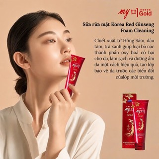 Sữa Rửa Mặt Sâm My Gold Red Ginseng Foam Cleanser 130ml - Dưỡng Ẩm, Sáng Da