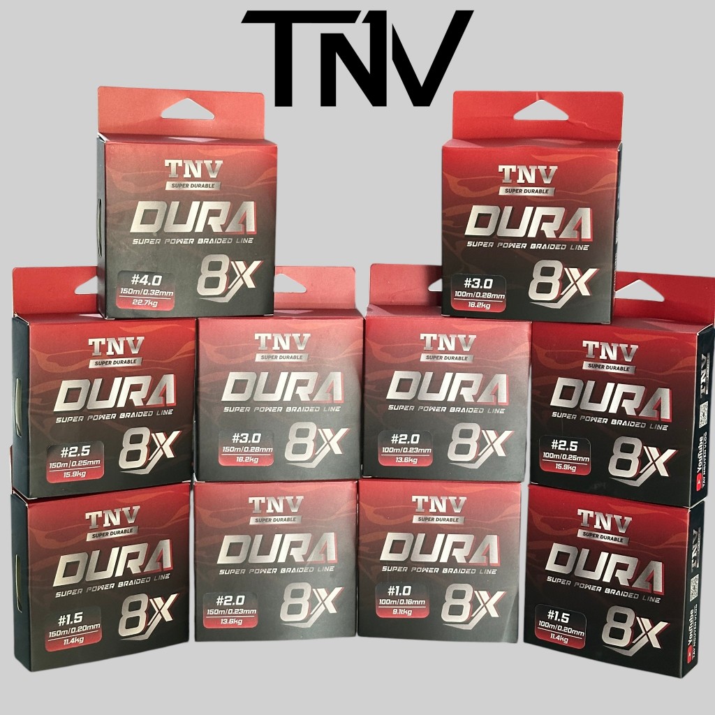 TNV Dura 8X 2026 Hạn chế phai màu, dây PE 8x câu lure hiệu năng mịn mượt, chịu tải tốt