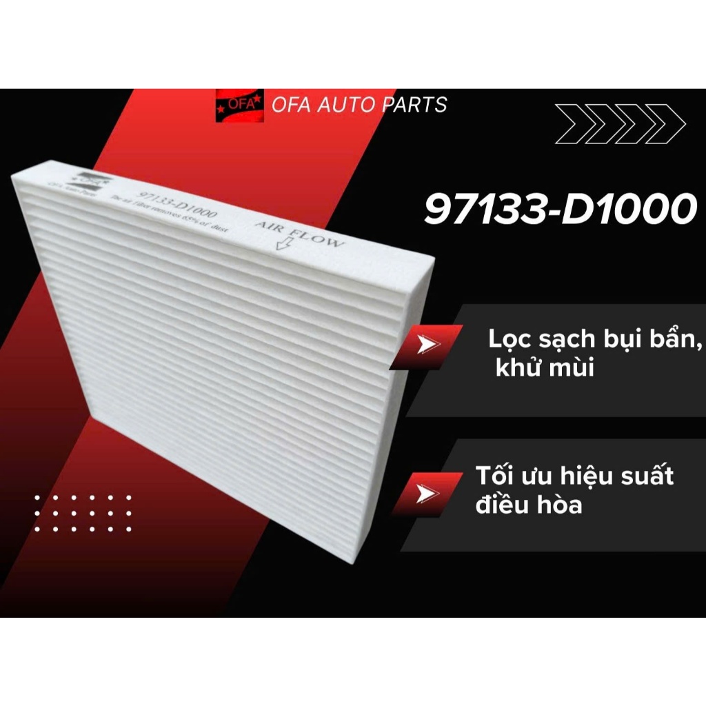 Lọc gió điều hòa 97133-D1000 OFA lắp xe Huyndai Tucson, Accent, Kona, Creta, Kia Sportage