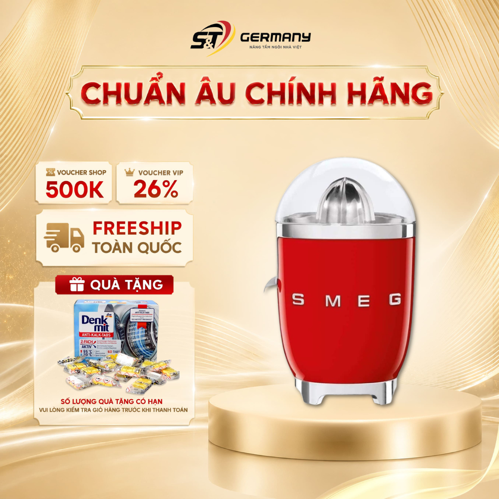Máy vắt cam SMEG CJF11RDEU màu đỏ cao cấp GermanySnT 490031