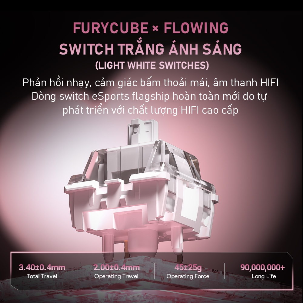 FURYCUBE V68 Bàn Phím Cơ Gaming 68%, RGB, Hotswap, 1kHz, Anti-Ghosting, FPS Esports, Tặng Keycap DIY | BigBuy360 - bigbuy360.vn
