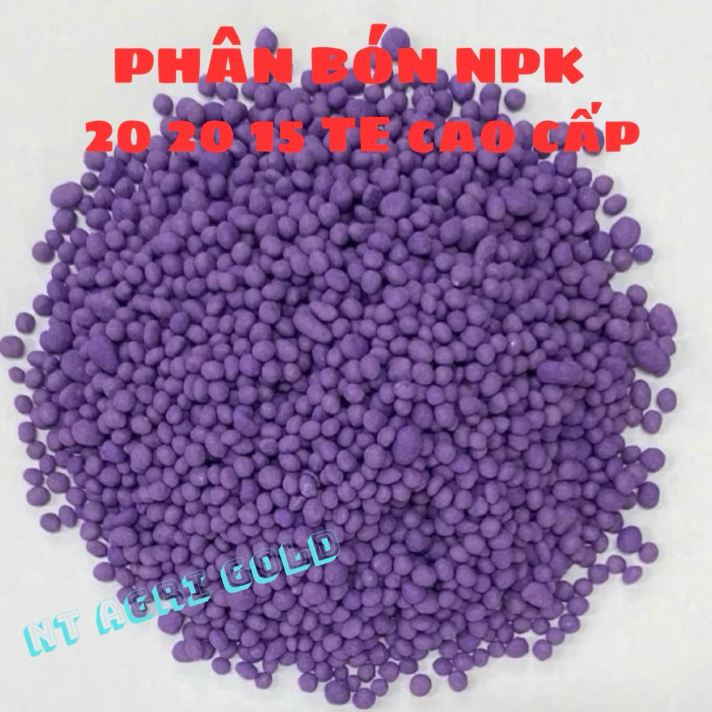 Phân Bón NPK 20-20-15 TE Hạt Tím Cao Cấp Lẻ 1kg, 5kg Tan Nhanh Giúp Nuôi Cây Xanh Tốt, Rễ Khoẻ, Nuôi