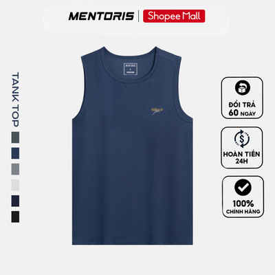 Áo Tanktop Nam MENTORIS Vải Thun Lạnh, Co Giãn 4 Chiều, Vận Động Thoải Mái MTT2505
