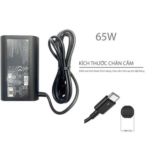 Sạc 65W TYPE C dành cho Laptop LG gram Pro 16T90SP Series 14Z90P 16Z90P 17Z90P