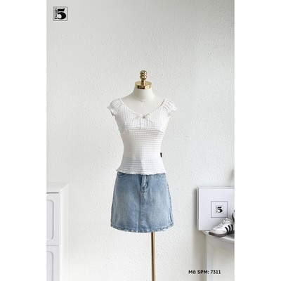 Chân váy ngắn Jeans Twentyfive dáng chữ A basic dễ phối đồ 7311