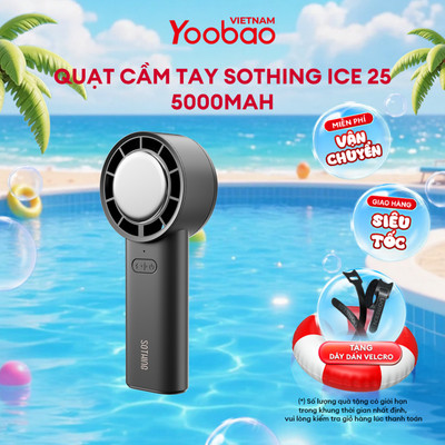 Quạt Cầm Tay Sothing Ice 25 DSHJ-S-2525 | Pin 3600/5000mAh | Gió 5m/s | Bảo hành 12 tháng 1 đổi 1