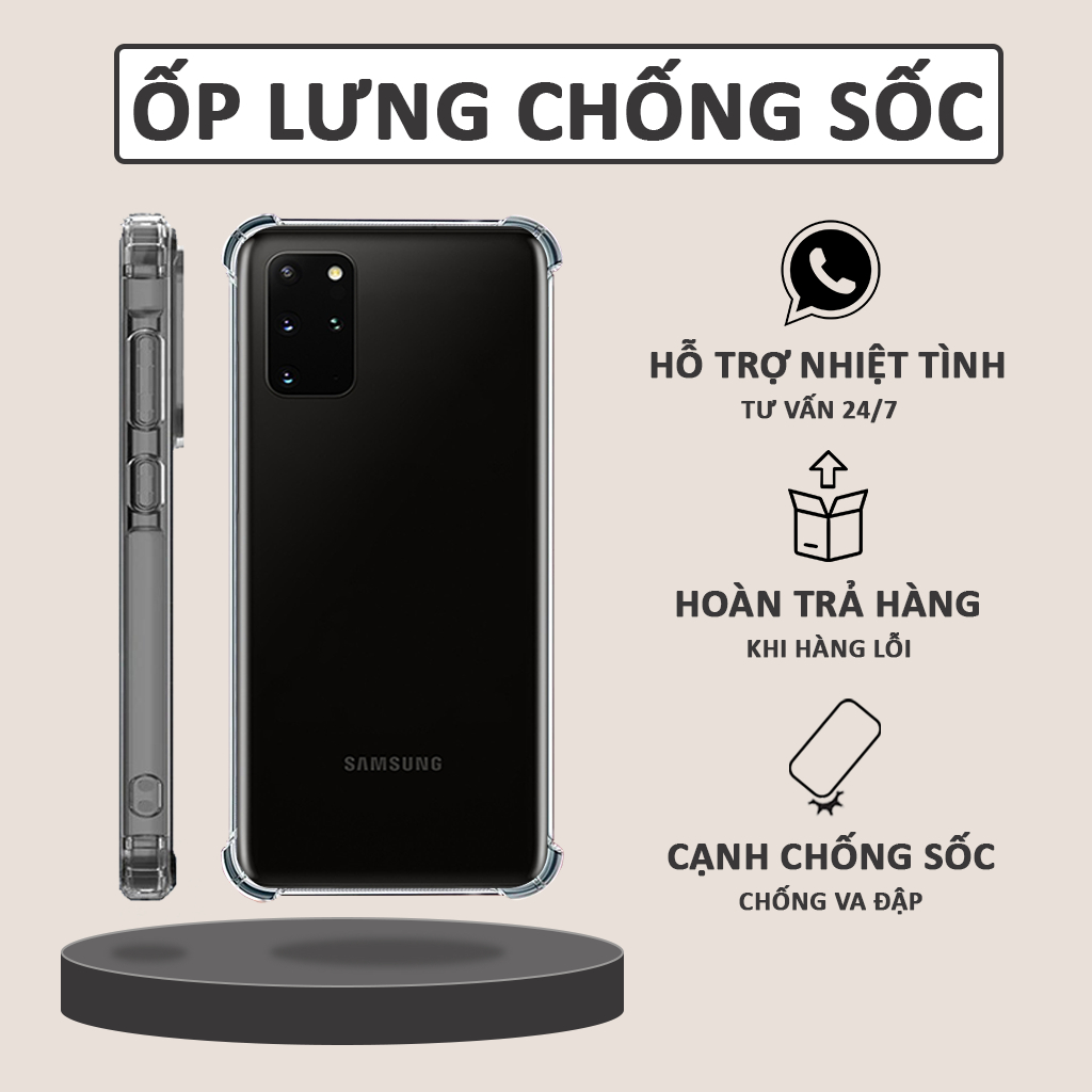 Ốp lưng cho Samsung Galaxy S20 / S20 FE / S20 Plus / S20+ / S20 Ultra chống sốc trong suốt, ốp lưng 