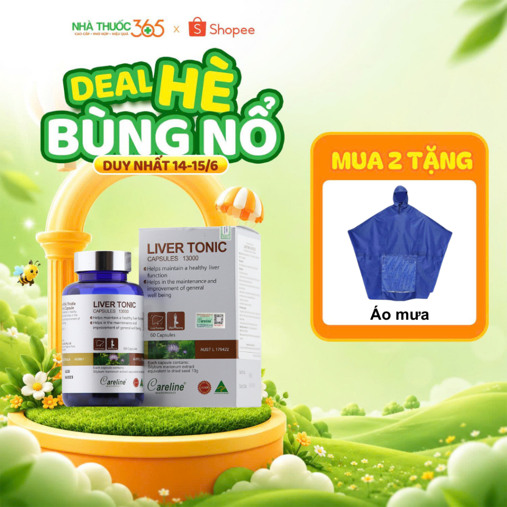 Viên Uống Bổ Gan, Bảo Vệ Cải Thiện Chức Năng Gan Careline Liver Tonic 60 Viên