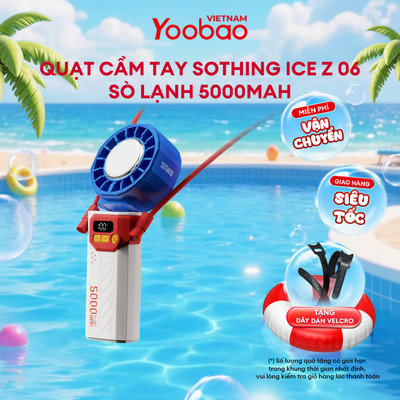 Quạt cầm tay SOTHING Ice Z 06 Sò Lạnh 3600mAh/5000mAh | 100 cấp độ gió | Chính hãng - Bảo hành 12T