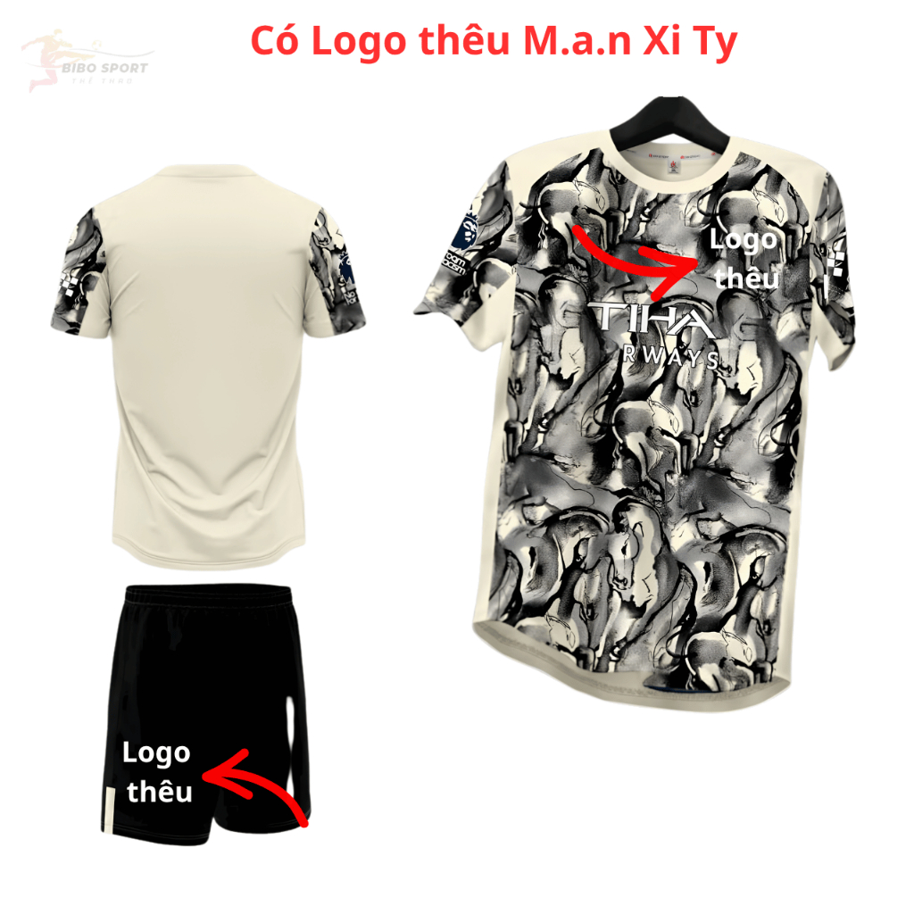 Quần Áo Bóng Đá Man City Kem 25/26 - Vải Mè Ziczac DK  – In Tên Số Theo Yêu Cầu BIBO SPORT