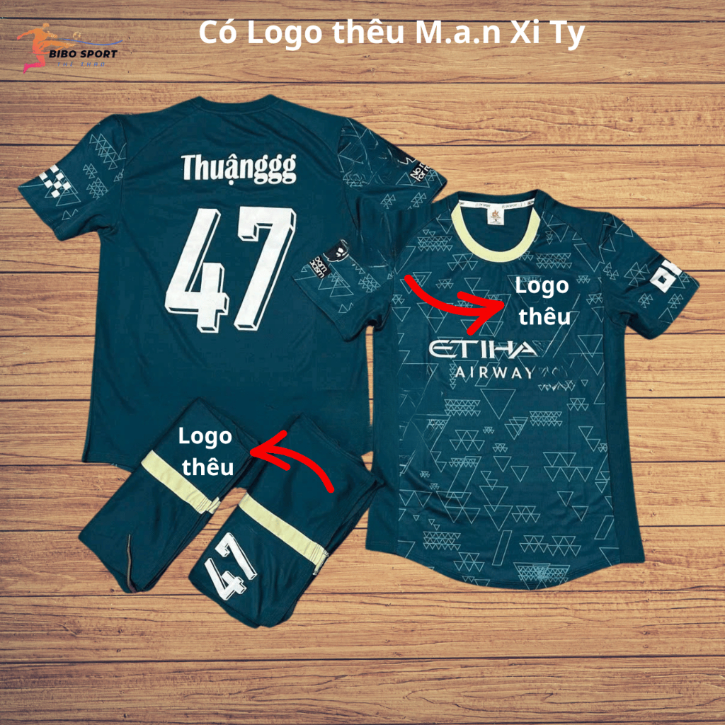 Quần Áo Bóng Đá Man City Xanh rêu 25/26 - Vải Mè Ziczac DK  – In Tên Số Theo Yêu Cầu BIBO SPORT