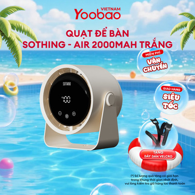 Quạt tản nhiệt để bàn SOTHING - Air 2000mAh | Bảo hành 12 tháng