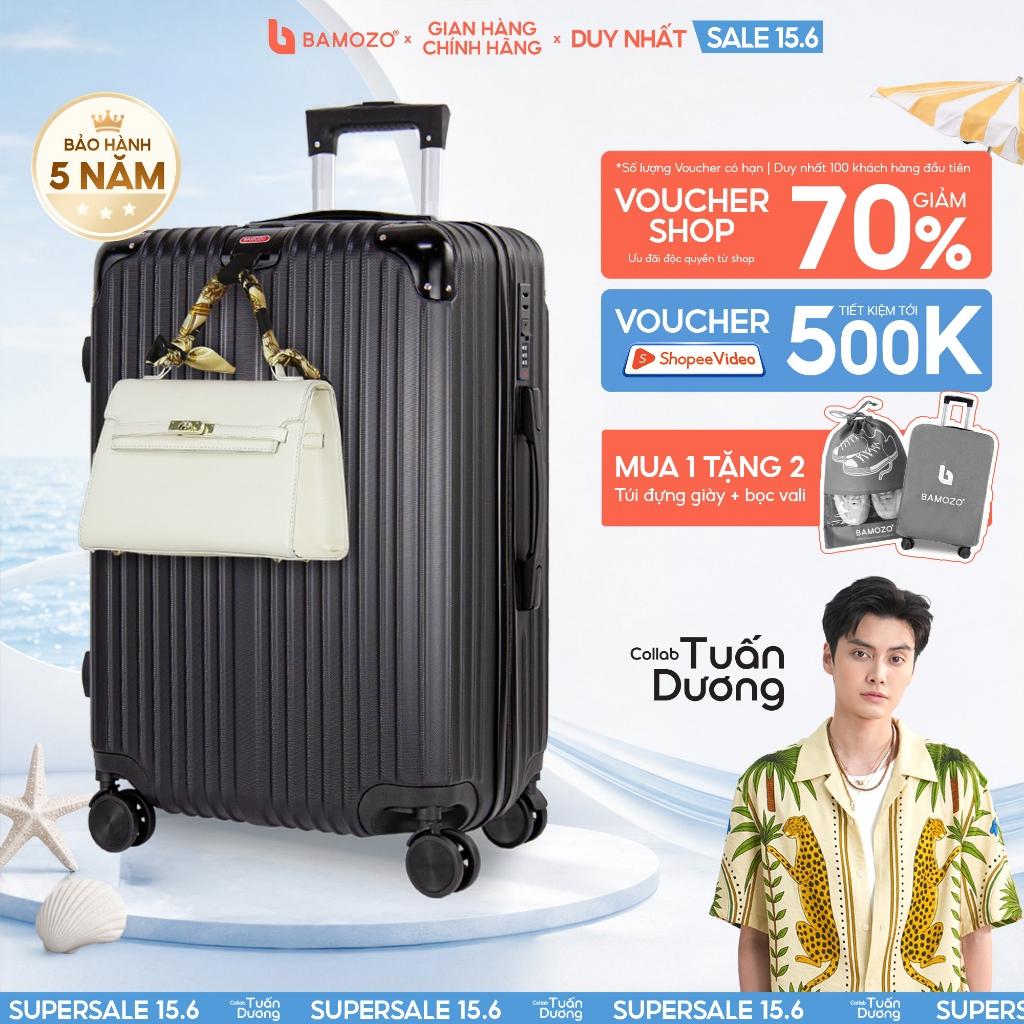 Vali Du Lịch 8809 Bamozo Cao Cấp Size 28 Inch Bền Đẹp Bảo Hành 5 Năm_8809