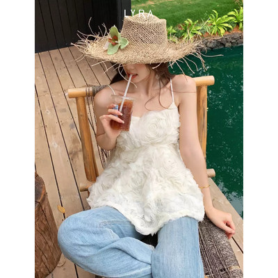LYRA - Áo 2 dây hoa nổi dáng xòe babydoll nàng thơ nhẹ nhàng đi chơi đi biển CSYAC0478