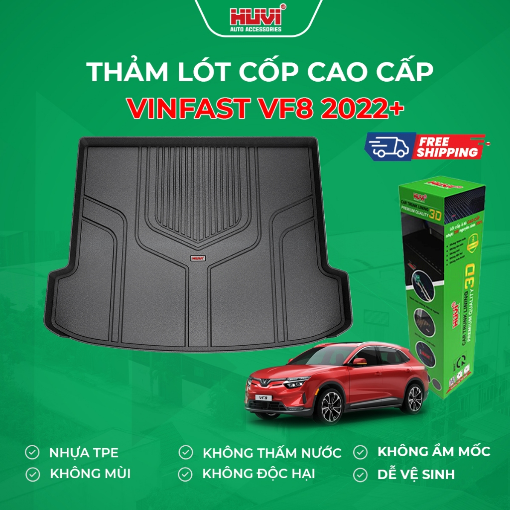 Thảm lót cốp ô tô Vinfast VF8 2022-2026 bảo vệ khoan cốp Huvi