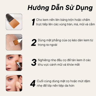 Cọ Dàn Nền Tán Kem Lót Bh Cosmetics Foundation Brush BH019 Đầu Dẹt Tán Nền Mỏng Mịn