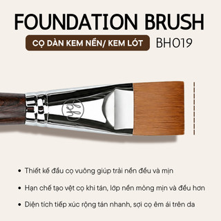 Cọ Dàn Nền Tán Kem Lót Bh Cosmetics Foundation Brush BH019 Đầu Dẹt Tán Nền Mỏng Mịn