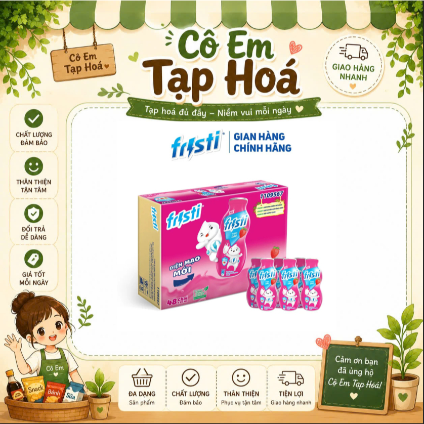 Sữa Fristi hương dâu lốc 6 chai