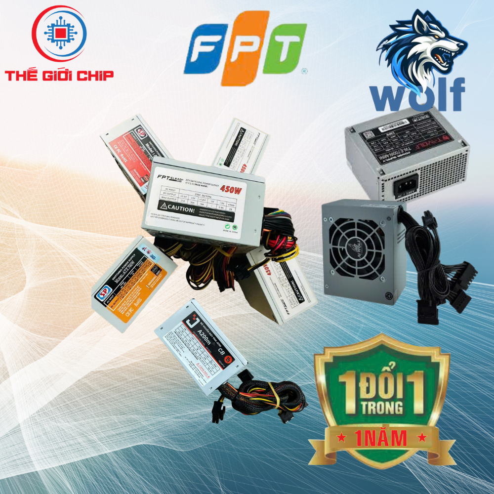Nguồn máy tính Micro (Power Mini) ATX FPT Elead*SP*JETEK/AIWOKF 450w/700w l Like new Bảo hành 12 thá