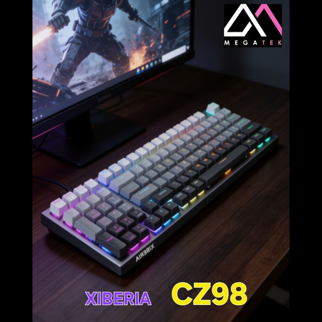 Bàn phím cơ gaming Xiberia CZ98 | Có dây, Fullsize, Magnetic Switch, RGB, BlackGradient, Rapid Trigg