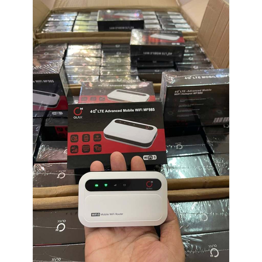 Cục Phát WiFi 6 OLAX MF985 Lắp SIM 4G 5G Di Động Pin 3000mAh Tốc Độ Cao Không Dây
