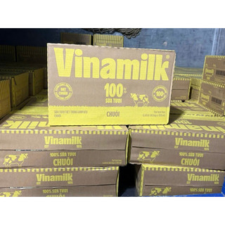 HSDT12/26 Vina milk sữa tươi tiệt trùng giảm béo  hương  chuối 180ml