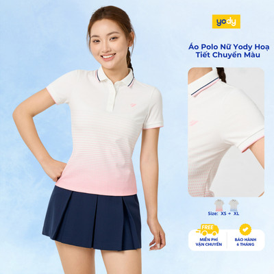 Áo Polo Nữ Yody Hoạ Tiết Chuyển Màu WAPO26A007