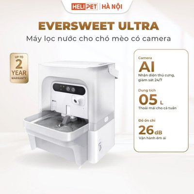 Máy Lọc Nước Cho Mèo Chó PETKIT Eversweet Ultra, Máy Uống Nước Cho Mèo Phun Nước Tự Động Có Camera