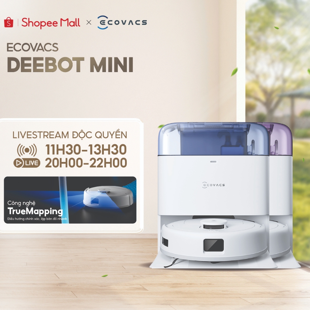 [KOLs Live] Robot hút bụi lau nhà Ecovacs Deebot Mini