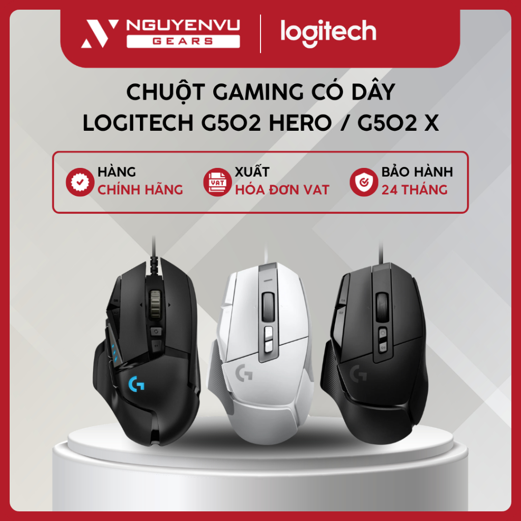 [Full VAT] Chuột Gaming có dây LOGITECH G502 HERO / G502 X (HERO 25K/25600 DPI) - BH 24 THÁNG