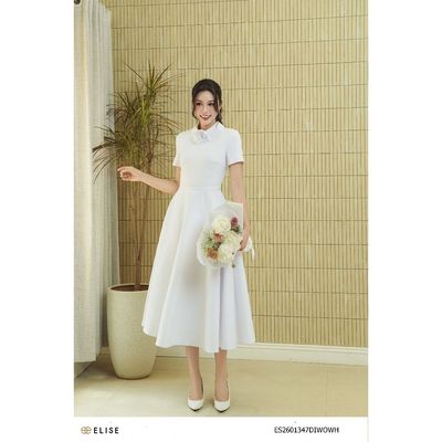Đầm tuytsy trắng xòe thiết kế Elise mã sản phẩm ES2601347DIWOWH