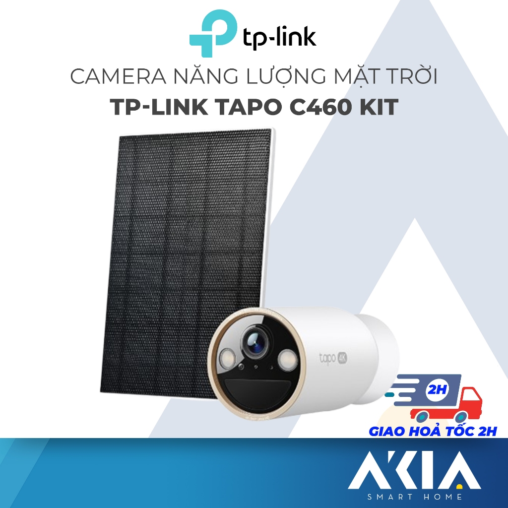 Camera WiFi ngoài trời TP-Link Tapo C460 KIT năng lượng mặt trời, Chất lượng 4K, BH 2 năm
