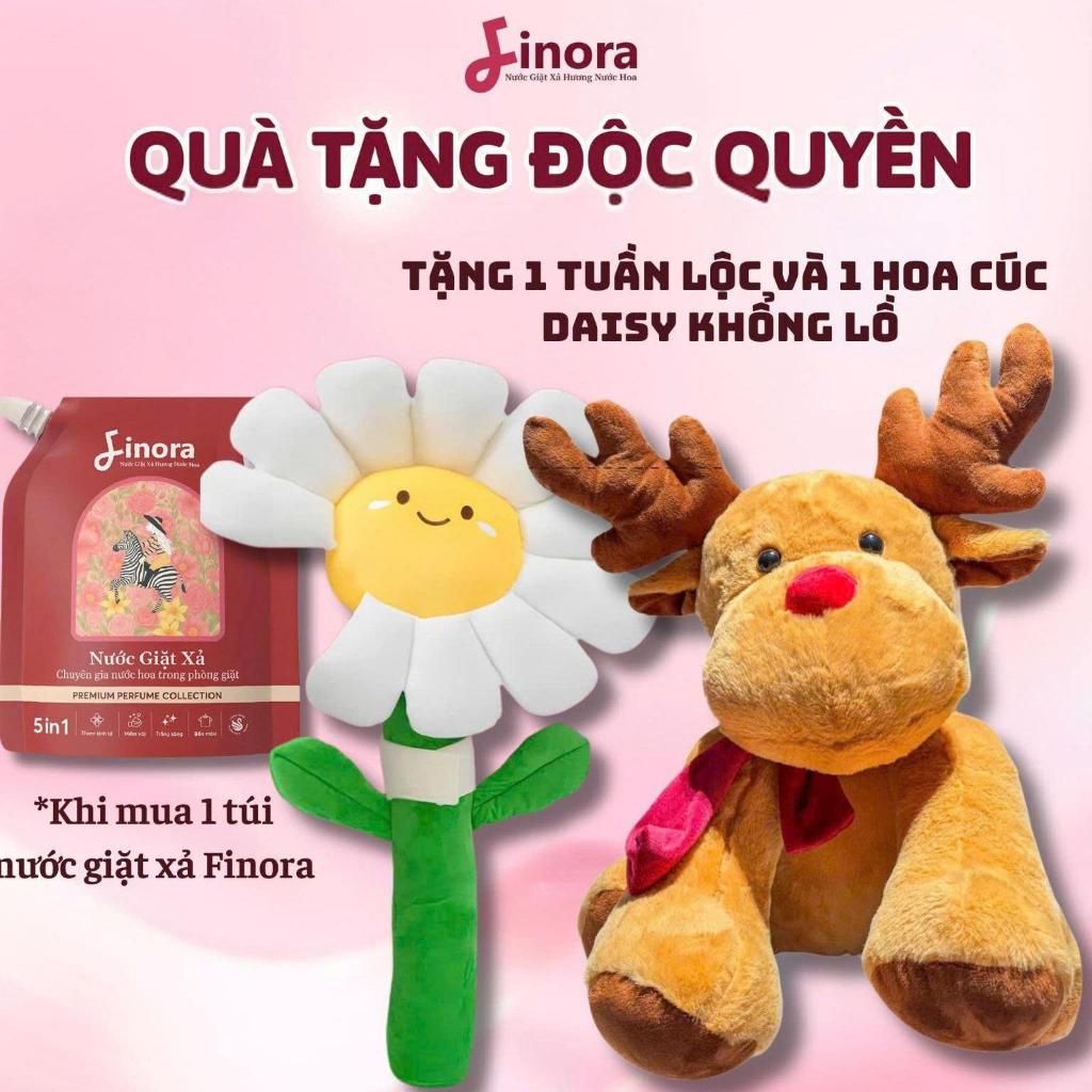 [Tặng 2 Gấu Khổng Lồ] - Nước Giặt Xả Finora Hương Nước Hoa - mỗi túi 1kg
