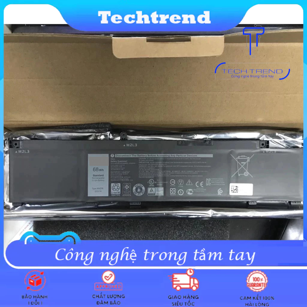 Pin laptop tương thích Dell Gaming G7 7590 G7 7790 MV07R (68Wh) Battery NEW ZIN logo