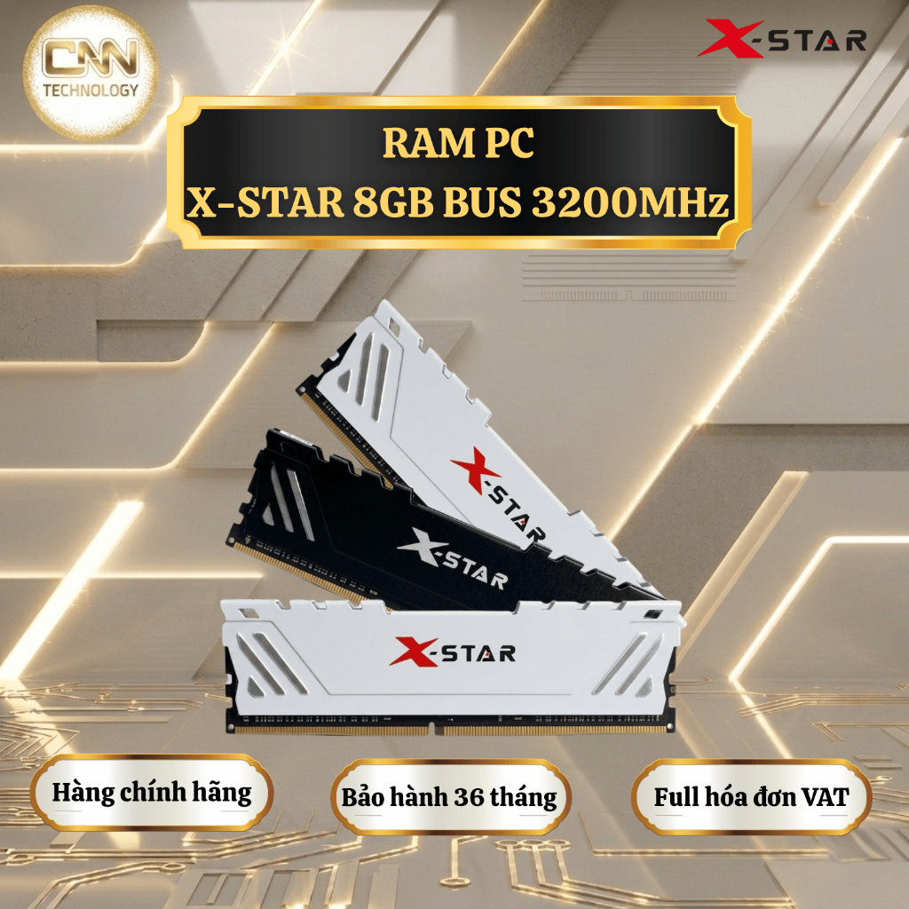 RAM Xstar 8GB DDR4 3200 Full Vat, Ram PC Tăng Tốc Máy Tính Đa Nhiệm Tốt