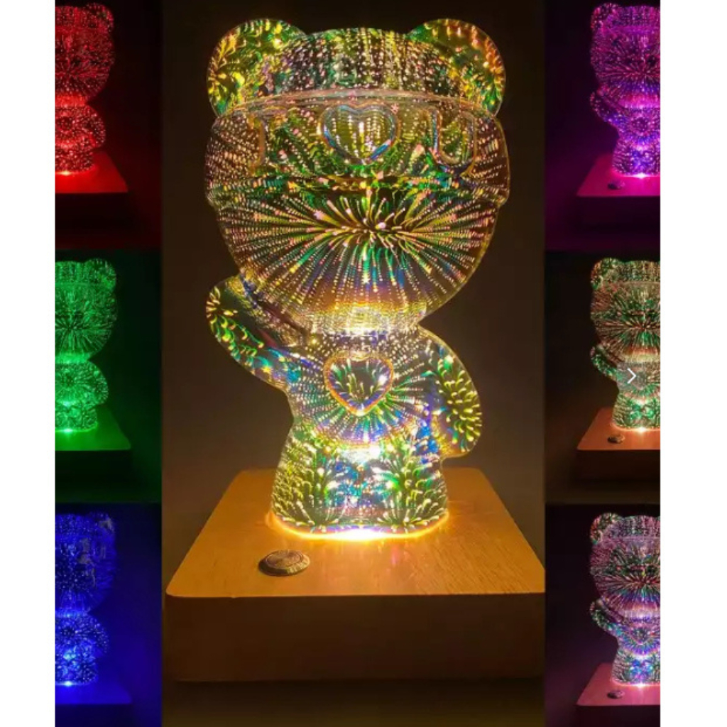 Đèn Decor Bearbrick Trang Trí Phòng Ngủ, Đèn Để Bàn Dễ Thương