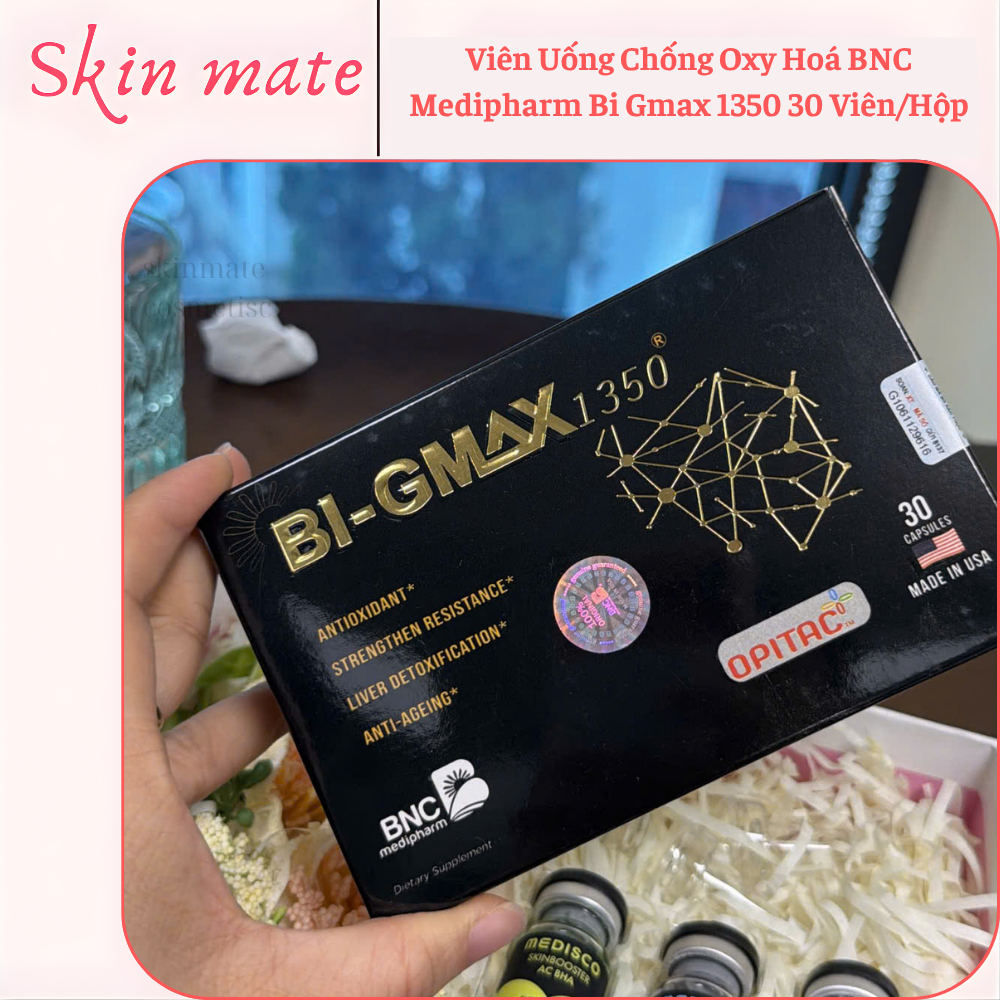Viên Uống Chống Oxy Hoá BNC Medipharm Bi Gmax 1350 Hỗ Trợ Tăng Cường Sức Đề Kháng 30 Viên/Hộp