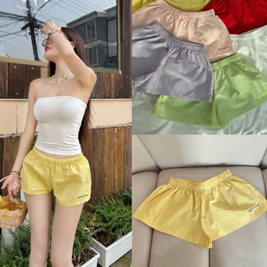 SUXING | HELLO SUMMER - Quần Short dáng ngắn form phồng cạp trễ cute nhiều màu - SB55