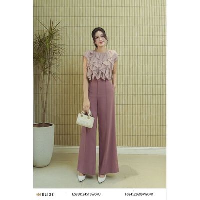 Áo chiffon tím bèo thân thiết kế Elise mã sản phẩm ES2601245TSWOPU