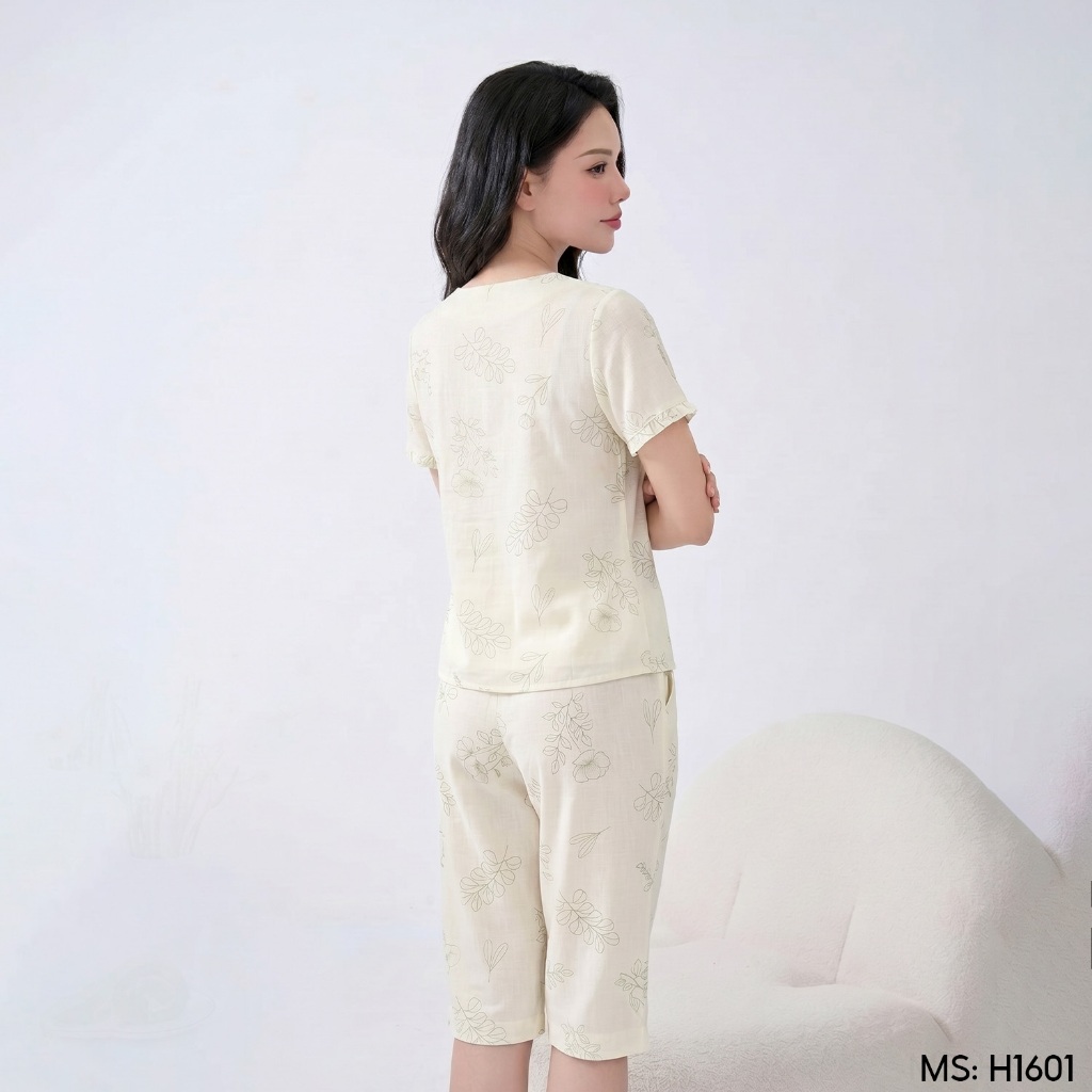 Bộ đồ ngủ nữ Pijama mặc nhà lụa VINGO/VINGORIA tay ngắn mùa hè H1601 | BigBuy360 - bigbuy360.vn