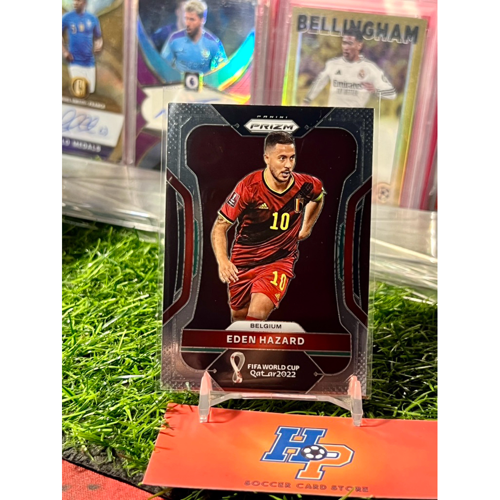 Thẻ bóng đá Eden Hazard Panini Prizm Worldd Cup 2022