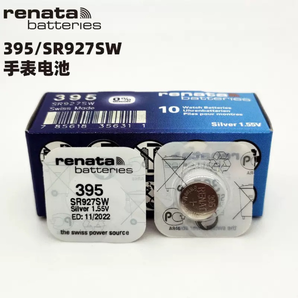 Vỉ 1 viên pin Renata 395/SR927W chính hãng, pin renata 395 , renta 927 1.55V