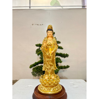 Hoả Tốc - Tượng Phật Quan âm đứng 38cm đủ màu lựa chọn