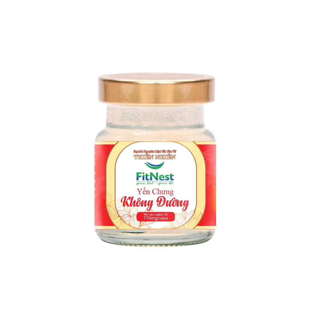 Nước Yến Sào Không Đường Cao Cấp FitNest ( Hộp 6 Hũ 70ml) – Nước Yến Chưng Không Đường Tốt Cho Sức K