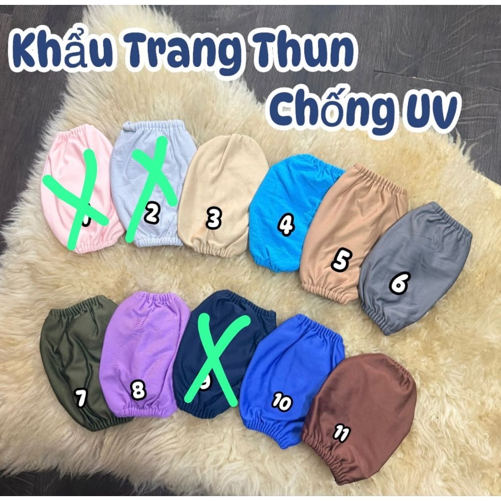 Khẩu trang thun chống nắng ( UVA - UVB )