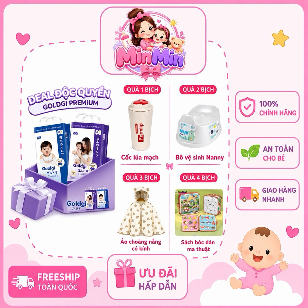 [CHỌN QUÀ] Bỉm quần Goldgi premium, Tã Quần Goldgi + Các size. Bỉm Chính Hãng Mẫu Mới Nhất Siêu Thấm