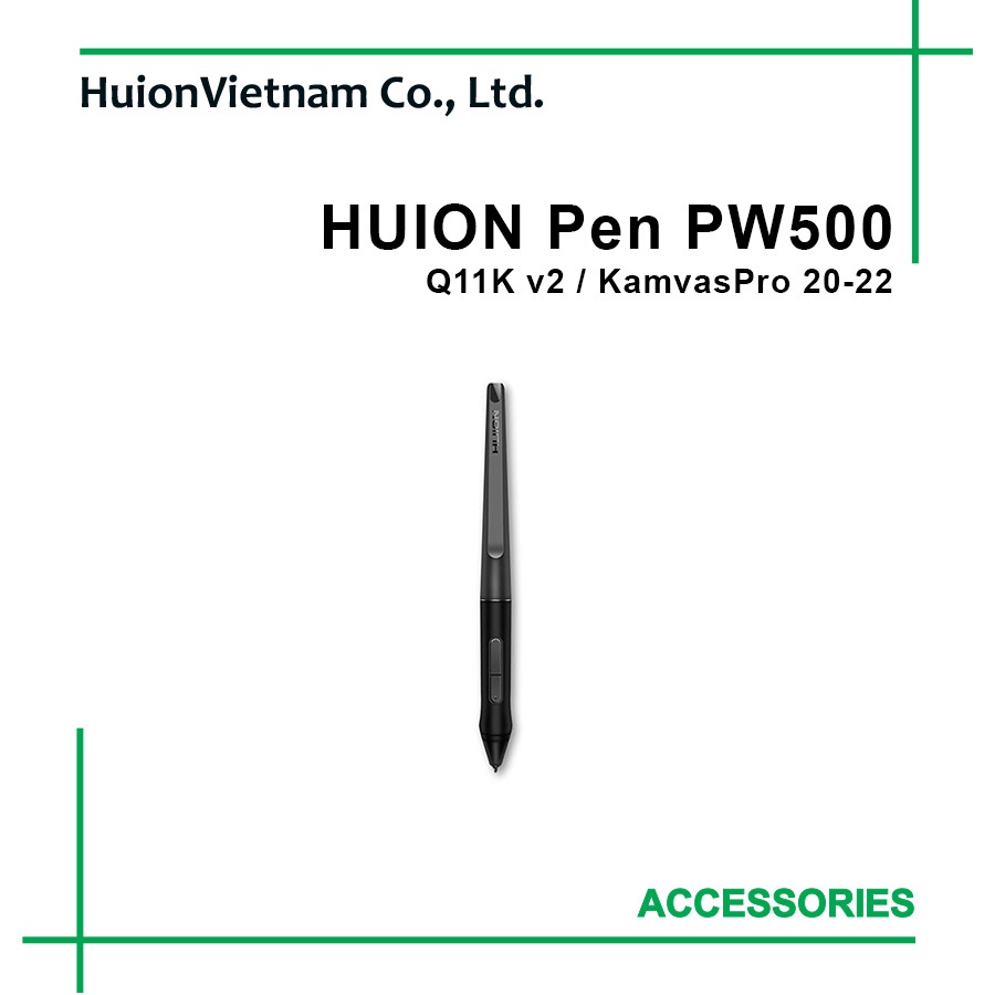 Bút vẽ Huion PW500 bút không dùng pin, 8192 mức lực nhấn
